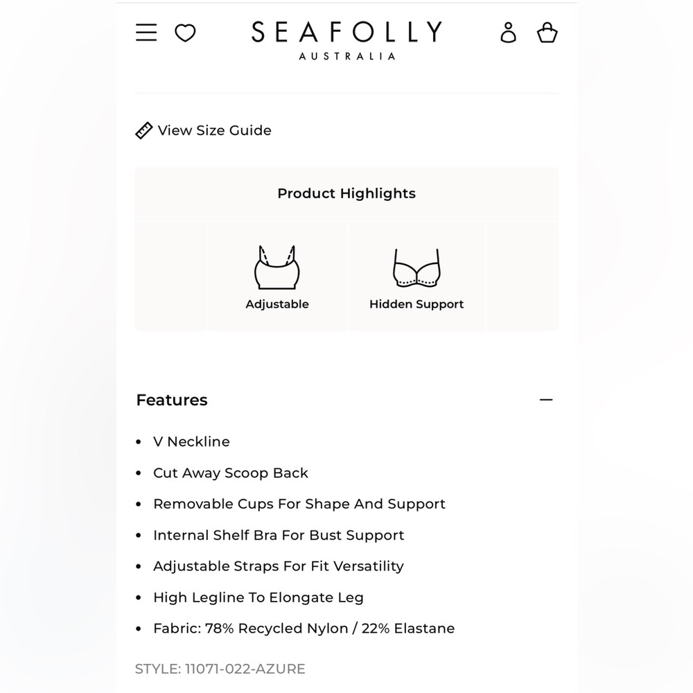 SEAFOLLY On Vacation V-Neck One Piece Bathing Suit - Picture 13 of 15